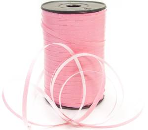 Лента 5мм х500м 2х ст пудровый/белый P0557/1302-1355