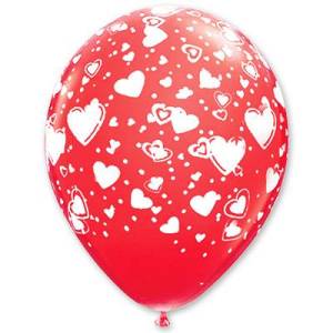 Сердца  12" кристалл