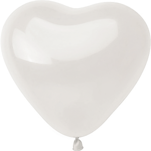 10" Сердце белое пастель / Китай 610310