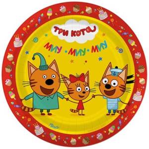Тарелка  "Три кота" 18 см 6 шт. / 1502-5606