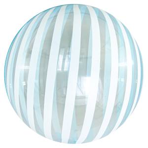 Сфера 3D Bubble Deco 18" Полоски синие (Китай)