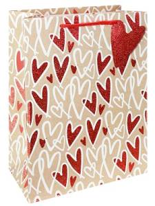 Пакет подарочный ХL/ППК-1936 31*42*13 см с матов. ламинацией и глиттером