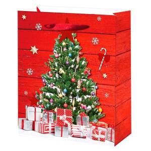 Пакет Елка с подарками 26*32*12/1952-L 