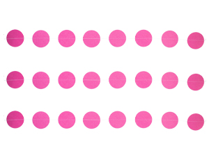 Гирлянда на нитке Круги Ярко-розов 2,2м /1404-0512