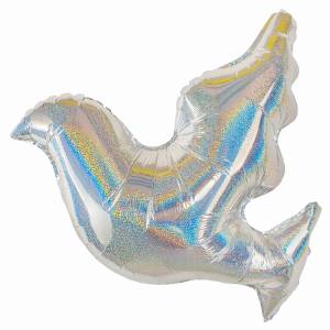 34" Голубь, серебро голография / Китай 24591