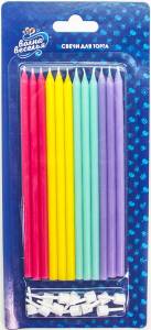 Свечи Тропическое ассорти 14,5см 12шт 708021