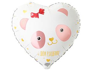 18" ДР Панда с бантиком / Китай 1202-3238