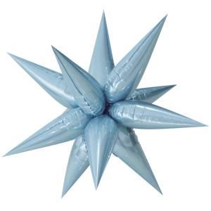 3d Звезда составная 25" голубая /1209-0440