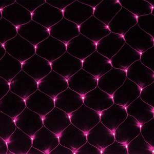 Гирлянда-сетка РОЗОВАЯ 1,5*1,5 м.(Ч11055)