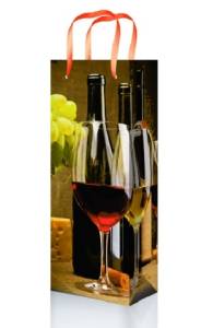 Пакет подарочный под бутылку DREM CARDS 12*36*8,5 см