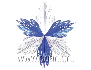 Фигура Снежинка №1 фольг серебр/син 60 см.