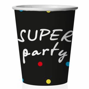 Стаканы "Друзья Super Party" черн. 250 мл 6 шт./ 77437