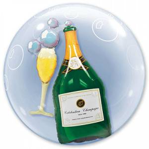 Bubble Deco Шампанское и бокал