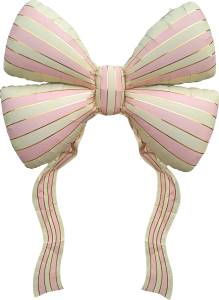 61" Бант стильные полоски, розовый / Китай 27773