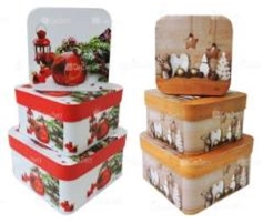 Коробка круглая НГ 12*12 см.Т1468