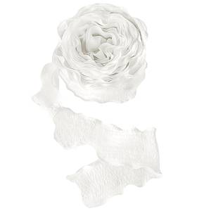 Лента тканевая Нежная волна 4 см.*9,14 м. Белая / 6233865