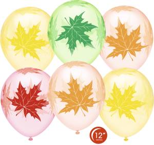 12" Хрустальные листья, ассорти кристалл (Турция/Орбиталь) / 812127-25