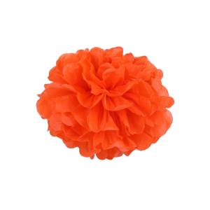 Помпон из бумаги 16 см. (оранжевый)