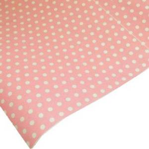 Крафт-бумага "Горох" белый на розовом 70 см*10 м.
