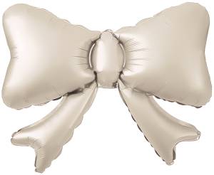 20" Бант, Белый песок сатин (надув воздухом)/ Китай 26460