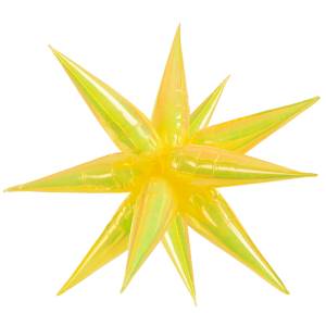 3d Звезда составная 26" Хамелеон, желтый перламутр (Китай) / 24911