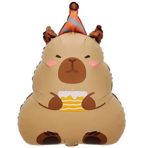 Капибара в колпаке с тортом / Китай 1207-6027/26403