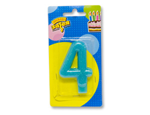 Свеча-цифра "4" Блестящая 7,6см / 1502-2149
