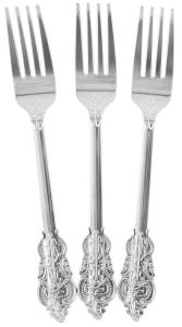 Вилки "Барокко" серебро металлик 18,5 см., 10 шт. / 6234104