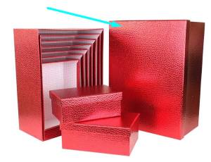 Коробка Текстура кожи красная 37.5*29*16 /SY605-RED