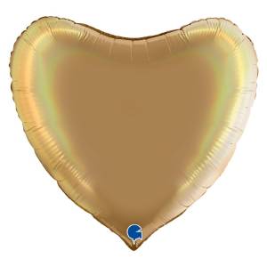 36" Сердце голография Шампань (Grabo)/ 1204-1280