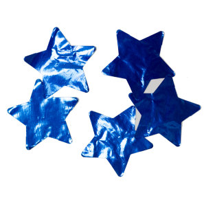 Конфетти для шаров "Звезда синяя" d=4,5 см., 50 гр.
