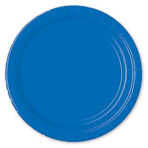 Тарелка синяя 17 см. 8шт. 1502-3886