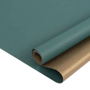 Уп. бумага крафт Изумруд/Золото 0,68*10 м. / 210757