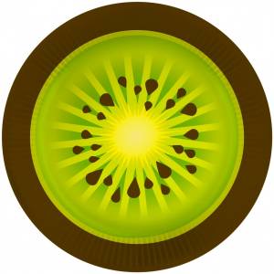 Тарелка  "Киви" 7 дюйм. 6 шт.