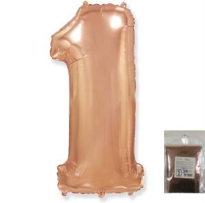 Цифра "1" - розовое золото в упак/ Flexmetal 1207-3249