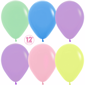 12" Ассорти светлое, пастель 100 шт.(Колумбия) 