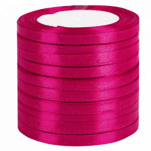 Лента атлас вишневая 0,6 мм*22,85 м в уп. (10 шт) / 87995894
