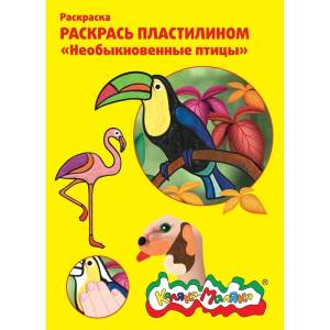 Раскраска пластилином Необыкновенные птицы. А4.КМ