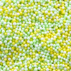Шарики пенопласт,микс Желтый/Зеленый 2-4 мм, 10 гр./6231117