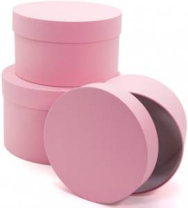 Коробка 18*18*10 см Розовый цилиндр