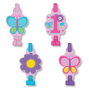 Язычок - гудок "1-й ДР Девочка",8 шт.