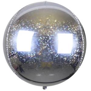 Сфера 3D Кристалл серебро голография 20" (Китай)/ 550060