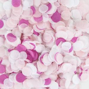 Конфетти тишью Круг, Розовый Микс 1 см 50 гр./6015238