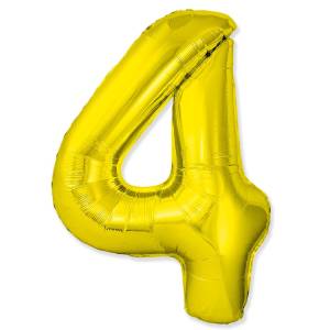 Цифра "4" - SLIM золото / Flexmetal