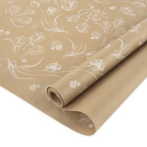 Уп. бумага крафт Цветочный вальс, белый 0,72*10 м. / 209614