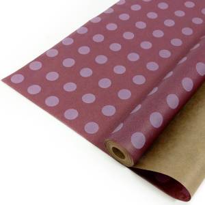Крафт-бумага Точки Сиреневый Верже 70 см*10 м. /36328