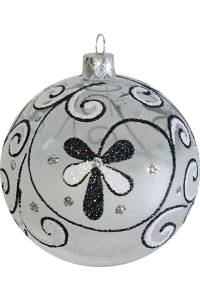 Шар 85мм."Джулия,Диадема,Прозрачный" С1604,С1143,С1414