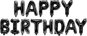 Набор шаров-букв мини Happy Birthday Черный 16"/ 23475