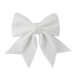 Бант Белый с блестками 12*15 см., 2 шт. / 6233748