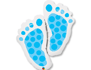 Стопы Мальчика Голубые (Qualatex) /1207-3154